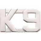 K-9 or K.9. - Uniform Collar Brass - Sold in Pairs - 3/8